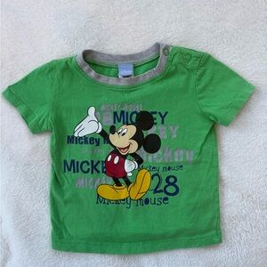 Disney Green and Gray Mickey Mouse Kids Tee